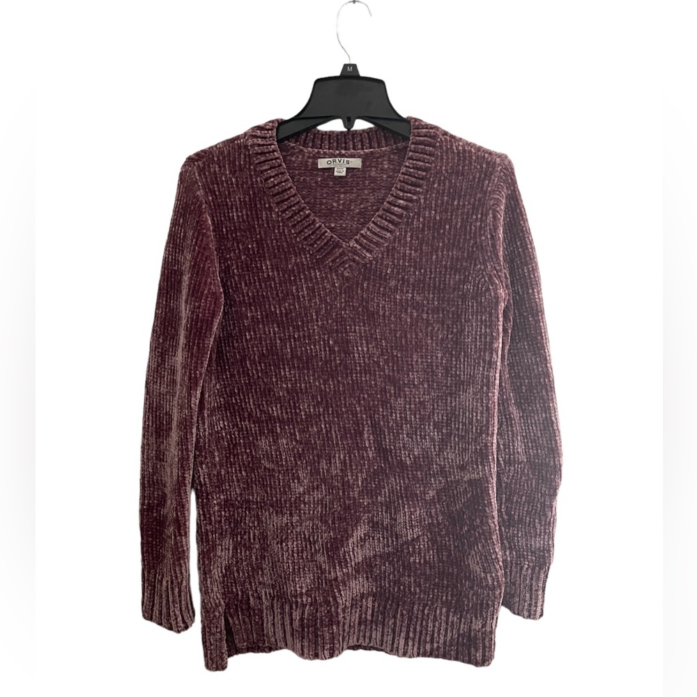 Velvety Soft Chenille Fabric V-Neck
